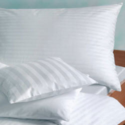 White Stripped Pillow Cover 250tc,300tc