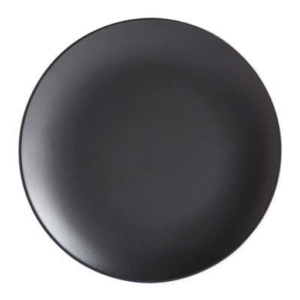 Mel Urmi Black Round Plate 12.6in