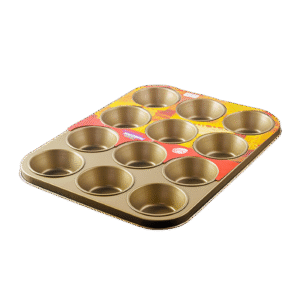 Cupcake Pan 6 Flat Gold 8921