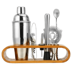Bar Set w Wooden Base