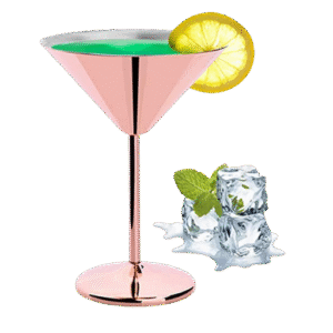 Rosegold Martini Glass