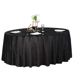 Tablecloth Black Round 2.6m
