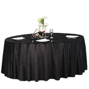 Tablecloth Black Round 3.2m