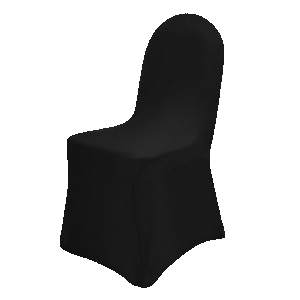 Chair Cover Black Spandex Heavy