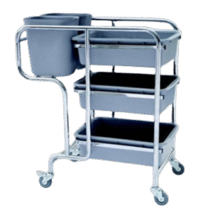 Cleaning Trolley Plastic SS
