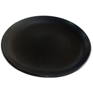 Plate Ceramic Matte Black 8in
