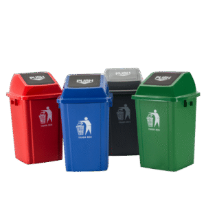 Push Dustbin Blue 60L