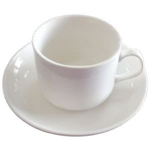 Cup And Saucer Stackable Economy 150ml