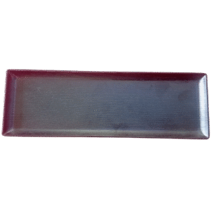 Mel Trinity Rectangular Platter Black 12x4in