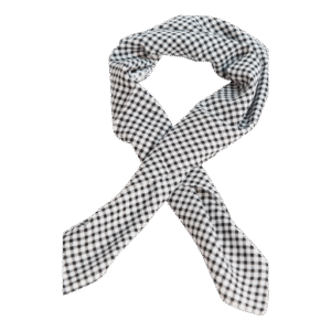 Chefs Scarf Checkered Black White