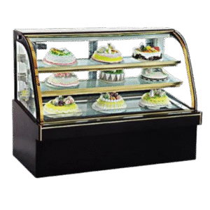 Curved Black Cake Showcase 1.8m
