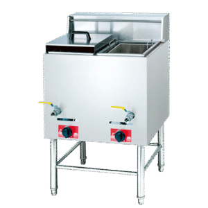Double Gas Fryer 18Lx2 w Stand