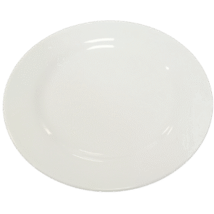 Round Flat Plate White 11 in