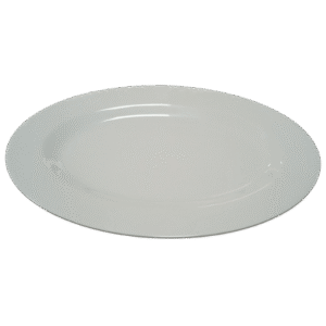 Oval Plate White 12 in