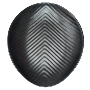 Oval Plate Black 9 in