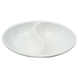 Double Sauce Dish White