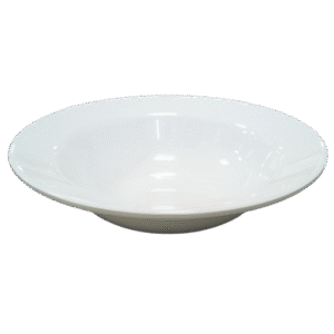 Wide Edge Round Dish White 10 in
