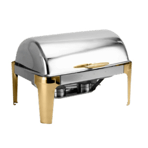 Rect. Rolltop Chafing dish (Golden) 9L