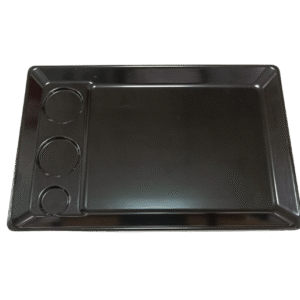Melamine Platter with Slot (Black)