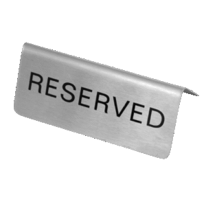 SS Reserved Plate