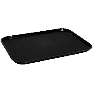 Non Slip Tray Rectangle  Black 14x18
