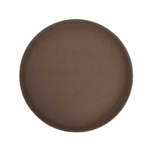 Non Slip Tray Round Brown 16