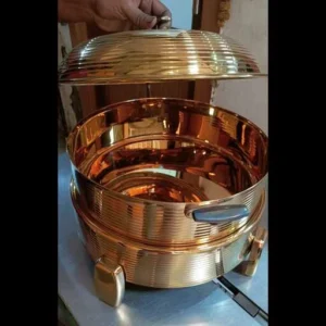 Copper Chafing Dish Round 28x9cm
