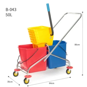 Cleaning Trolley Double Bucket 24+24L