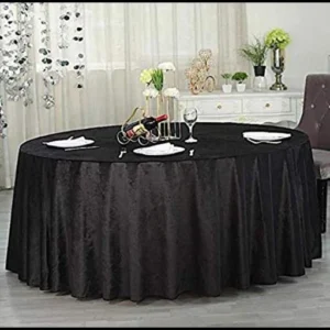Tablecloth Black Round 3.2m