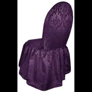Chair Cover Purple Jacquard
