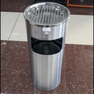 Ashtray Cum Dustbin SS  24x10