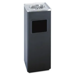 Ashtray Cum Dustbin Black Square