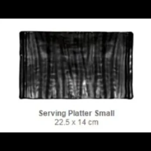 Mel Stoneware Platter Black 8in