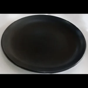 Plate Ceramic Matte Black 8in