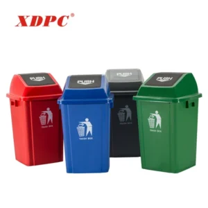 Push Dustbin Blue 60L