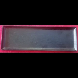 Mel Trinity Rectangular Platter Black 12x4in