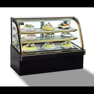 Curved Black Cake Showcase 1.8m