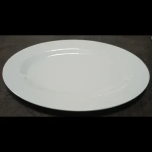 Oval Plate White 12 in