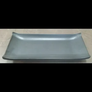 Frosted Rect. Plate 9 in