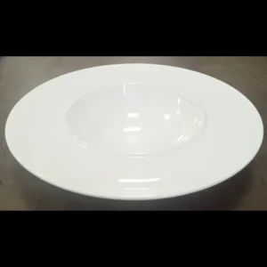 Wide Edge Bowl White 11 in