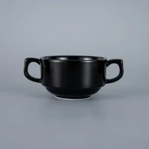 T1802998 15cm soup cup saucer Black