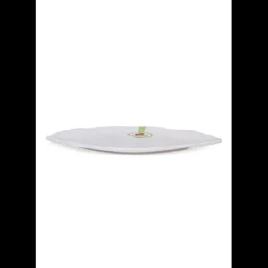 Mel Platter Palm White 12in