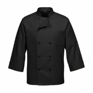 Chefs Coat Full w/o Button Black  1