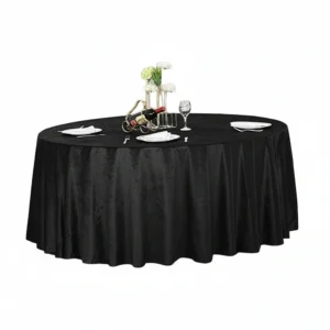 Tablecloth Black Round 2.9m
