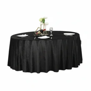 Tablecloth Black Round 3.2m