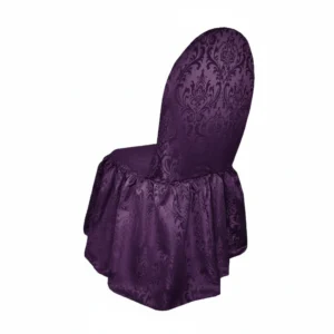 Chair Cover Purple Jacquard