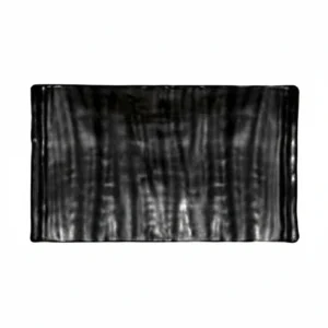 Mel Stoneware Platter Black 8"