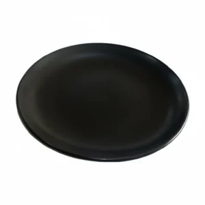 Plate Ceramic Matte Black 8"