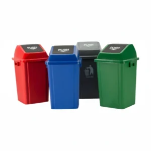 Push Dustbin Green 60L