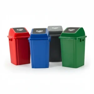 Push Dustbin Blue 60L